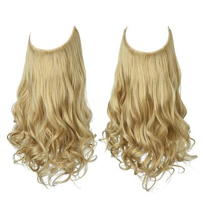 China Popular Body Wave Halo Hair Extension Virgin Hair Cuticle Aligned Super Double Drawn Halo Hair Extensions for sale