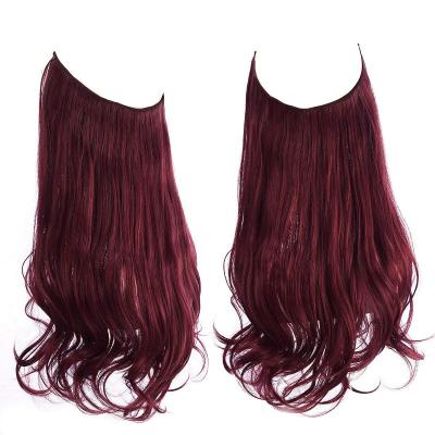 China 100 Human Hair Long Virgin Body Wave Double Ended Hair Extension Brazilian Body Wave Halo Pulled Extension for sale