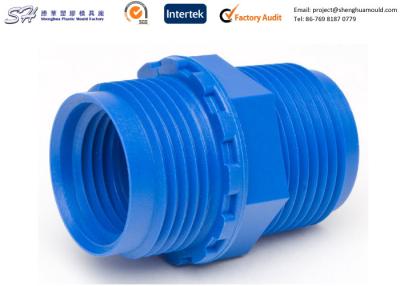 China Bule Color Internal And External Threads Products Made By Injection Moulding for sale