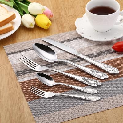 China Customized viable handle style besteck set spoons modern forks and knives cutlery set flatware for events for sale