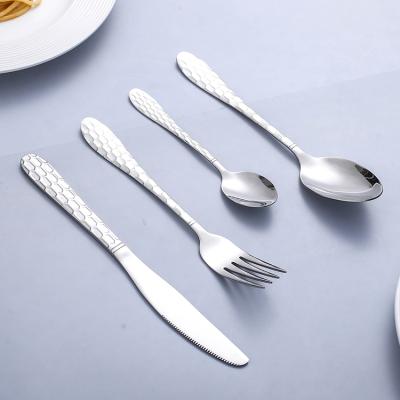 China Sustainable Creative Cutlery Sets OEM Customized Engrave Handle Stainless Steel Set Eco Friendly Camping Cutlery for sale