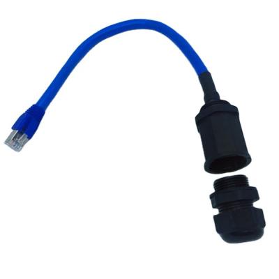 China Underground RJ45 Cat6 Male To Female LAN Ethernet Network Cable Extension Cables With Panel Mount for sale