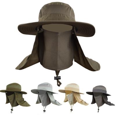 China High Quality Striped Striped Outdoor Sports Bucket Hat Protective Face Neck UV Growing Cover Fishing Sun To Protect Hat for sale