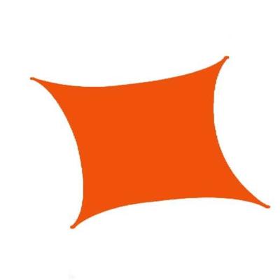 China Outdoor Seating And Dining Areas 180g 3x3m Orange Outdoor UV Treated Sun Shade Sail for sale