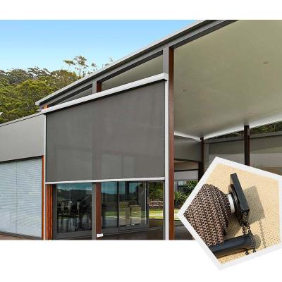 China ROMAN 100% Virgin HDPE Fabric Customized Outdoor Roller Blinds for sale