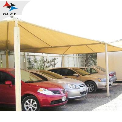 China Simple Design Outdoor Shade Sail Movable Retractable Plastic Parking Lot Shade Cloth For Car Parking for sale