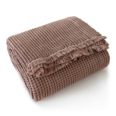 China Sustainable Blanket Sofa Bedding Cotton Towel Throw Blanket for sale