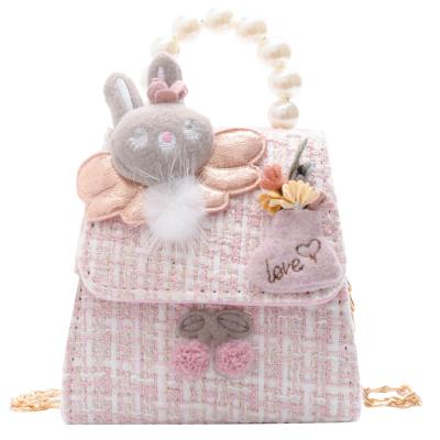 China Fashion Kids Girls Bag With Pearl Girls Shoulder Bag for sale