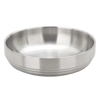 China Factory direct sale viable Korean stainless steel with thick flavor plate double layer heat insulation dish for sale