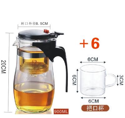 China WITH LID 750ml Glass Teapot Coffee Pot Teapot Suits Covered Five Times Tea Set Gift Coffee Glass Bubble for sale