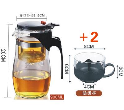 China WITH LID 900ml Glass Teapot Coffee Pot Teapot Suits Covered Five Times Tea Set Gift Coffee Glass Bubble for sale