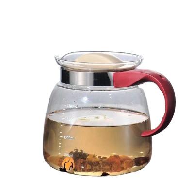 China WITH LID 1800ml Large Capacity Direct Fire Pot High Borosilicate Coffee Pot for sale