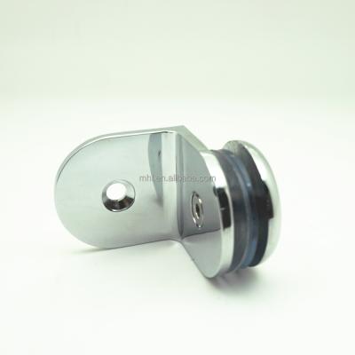 中国 90 Degree Zinc Alloy Sector Glass Clip Zamac Round Glass Connector 販売のため