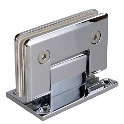 Κίνα 90 Degree Glass To Wall Brass Shower Door Hinges Frameless Door Clamp προς πώληση