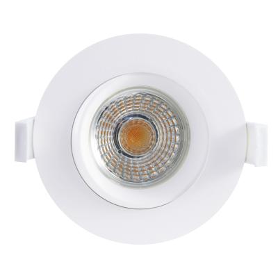 China Modern anti-glare dim to heat downlight adjustable CCT 7w recessed Mini Smart downlight COB 68mm cutout for sale