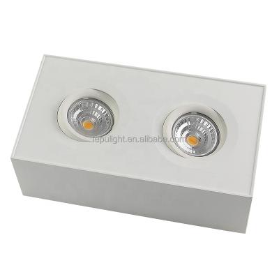 China Modern Outdoor Downlight Led Double Head Downlight Gyro Dimmable Outdoor Mounted Led COB Downlights for sale