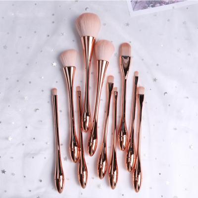 China High Quality Professional Beauty Silky Soft 10 Pcs Travel Beauty Facial Eye Makeup Brushes, Foundation Eyeshadow Eyebrow Makeup Set Brush for sale