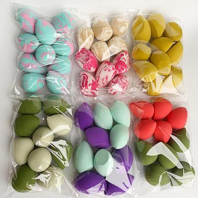 China Wholesale Custom Washable Logo Beauty Cosmetic Makeup Sponge , Soft Breathable Latex Free Make Up Sponge Set for sale