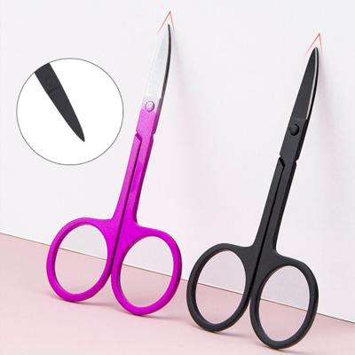 China Wholesale Household Colorful Scissors Stainless Steel Scissors Beauty Grooming Thinning Facial Scissors for Beard Mustache Nose Hair Strand for sale