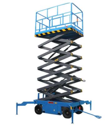 중국 Top quality 4m -18m hydraulic trailing mobile scissor lift for warehouse maintenance 판매용