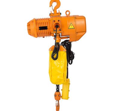 China Cheap fixed type Powered Trolley Hoist 220v 1.5 2 5 ton electric lifting chain  price for sale