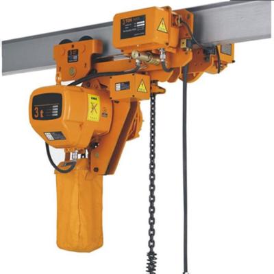 China 1 2 3 5 ton chain hoist with electric trolley or fixed type for sale