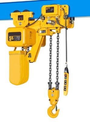 Cina professional manufacturer Powered Trolley Hoist Motorized electric chain block with hook for workshop in vendita