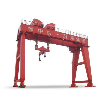 Китай High quality 30m span 45t straddle carrier shipping portable lifting rtg portal container gantry crane price продается