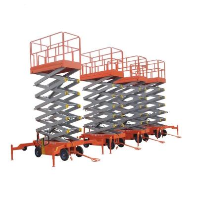 Китай Battery powered Mobile Scissor Lift self-propelled electric platform automatic painting hydraulic продается