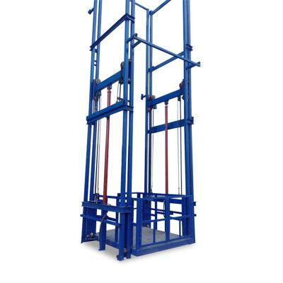 Cina Zhongye 1000kg 2000kg 3000kg Rail Guide vertical good Freight Elevator hydraulic cargo lift price in vendita