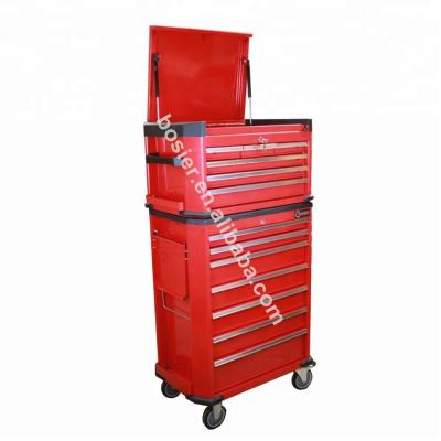 China Sit on Your Workshop Roller Cabinet 7 Drawers Tool Chest Tool Box Truck or Cart in Red for sale