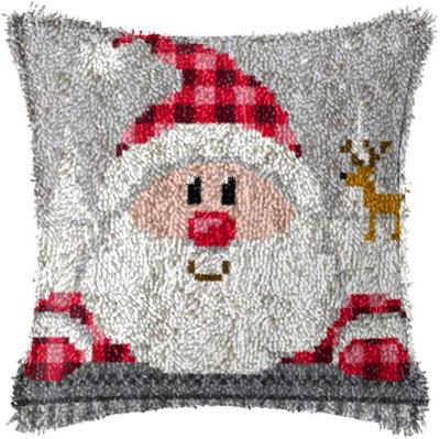 China China Latch Crochet Kits for DIY Tile Cover, Santa Claus Needlework Cushion Cover, Crochet Crafts for sale