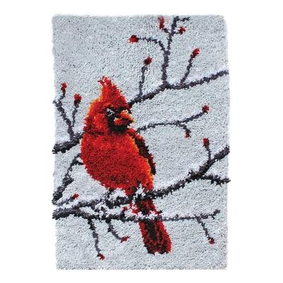 China Blanket Crocheting Carpet Rug Cardinal Red, China Latch Hook Kit for sale