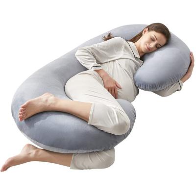 China Factory Wholesale Multifunctional Comfortable Soft Velvet Full Body Maternity Pillow Anti-static Pillow for sale