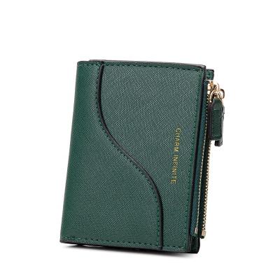 China MIYIN Multifunctional Quilting Portable Casual Ladies Card Holder Retro Multifunctional Short Wallet Zipper Wallet Coin Purse for sale