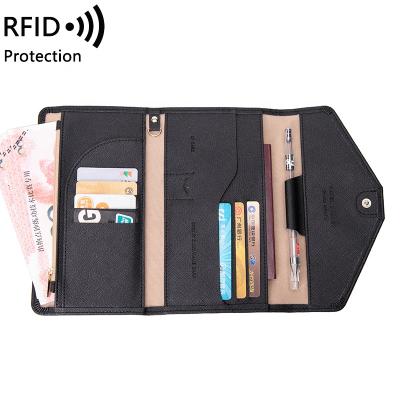 China MIYIN Fashion Travel Card Holder Passport Cover Holder Large Capacity Single Triple RFID Passport Cover Holder for sale