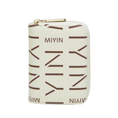 China 2021 Wholesale MIYIN Fashion PU Business Card Holder Printed Leather Wallet, Anti-theft Credit Card Holder for sale