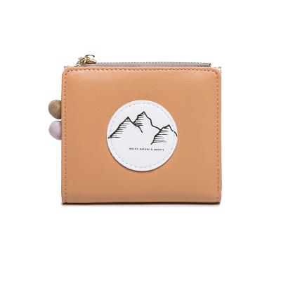 China New MIYIN Fashion Ladies Wallet Cute Multifunctional Folding Hot Sale Double On The Line Short Women Wallet Card Coin Wallet Cute for sale