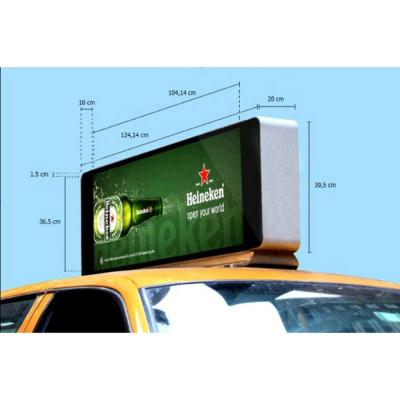 China Free Shipping Double Side P2.5 P3 P4 P5 Outdoor Advertising LED Display Car Roof Sign P5 Taxi Top Led Display for sale