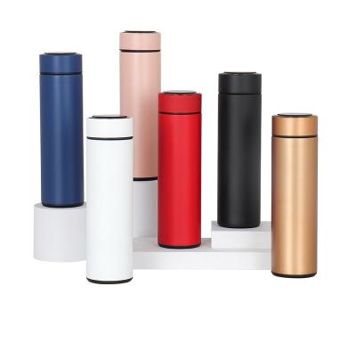 China Viable Factory Custom 500ml Thermos Bottle Smart Digital Termos Led Temperature Display Stainless Steel Water Bottle for sale