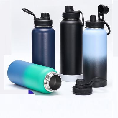 China Double Wall Vacuum Flask Stainless Steel Sport Water Bottle Bpa Free Viable Wide Mouth Insulated Vacuum Water Bottle for sale