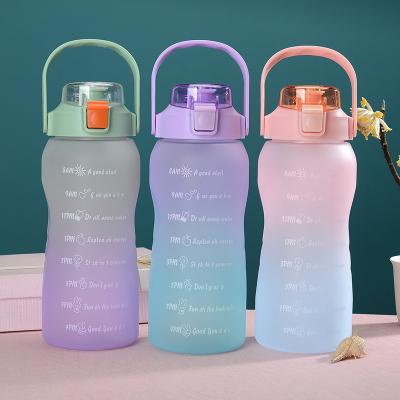 China Viable Cheap Water Bottles 1L 1.5L Bpa Free Leak Resistant Tritan Outdoor Sports Plastic Water Bottle Motivational Water Bottle for sale