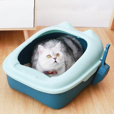 China Viable Hot Selling Cat Litter Box Toilet for Large Cat with Cat Litter Shovel for sale