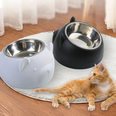 China Vogue Stainless Steel Dogs Cats Pet Dogs Cats Pet Bowl Viable Separate Separate Water Food Bowl for sale