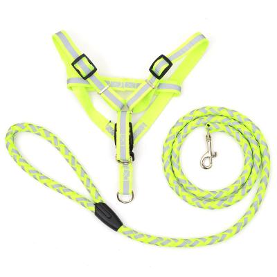 China Wholesale High Quality Polyester Dog Detachable Dog Collar Nylon Leash Set for sale