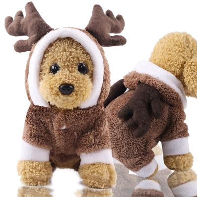 China Best Seller Christmas Moose and Antlers Pet Dog Clothes Sustainable and Cats Apparel for Small or Large Dog Free Samples for sale