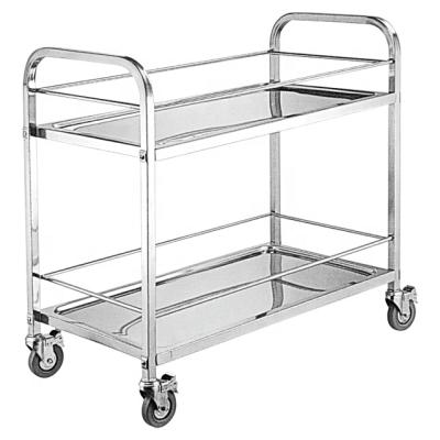 China High Quality Convenient Two Or Three Tier Stainless Steel Trolley For Hotel And Restaurant for sale