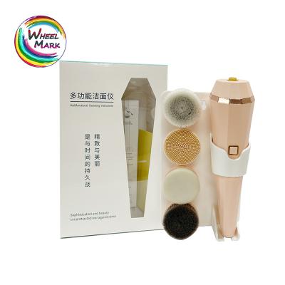 China Private Label DEEP CLEANING Usb Charge Waterproof Vibrating Silicone Waterproof Face Cleaning Brush Electric Facial for sale