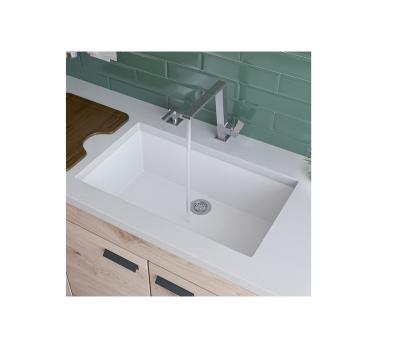 China Without Faucet Qijiang Undercount Single Bowl Granite Compound Kitchen Sink, 30