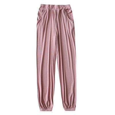 China New Design Thermal 2022 Solid Color Mine Stripe High Waist Soft Cloth Home Sleep Pants Casual Trousers Pants for sale